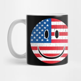 Smiley USA Flag Patriot Smiley USA Patriot Gift Mug